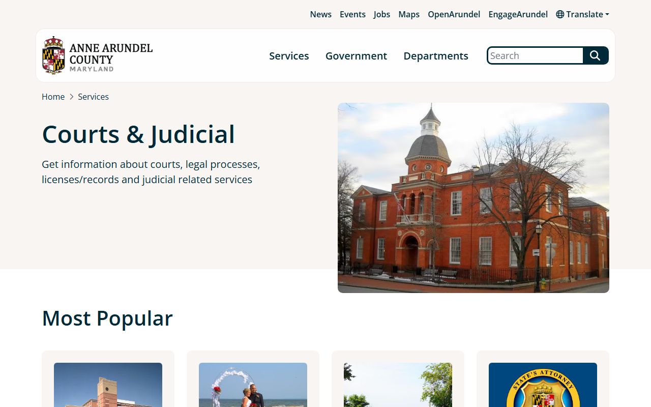 Anne Arundel County court records county courts and judicial services